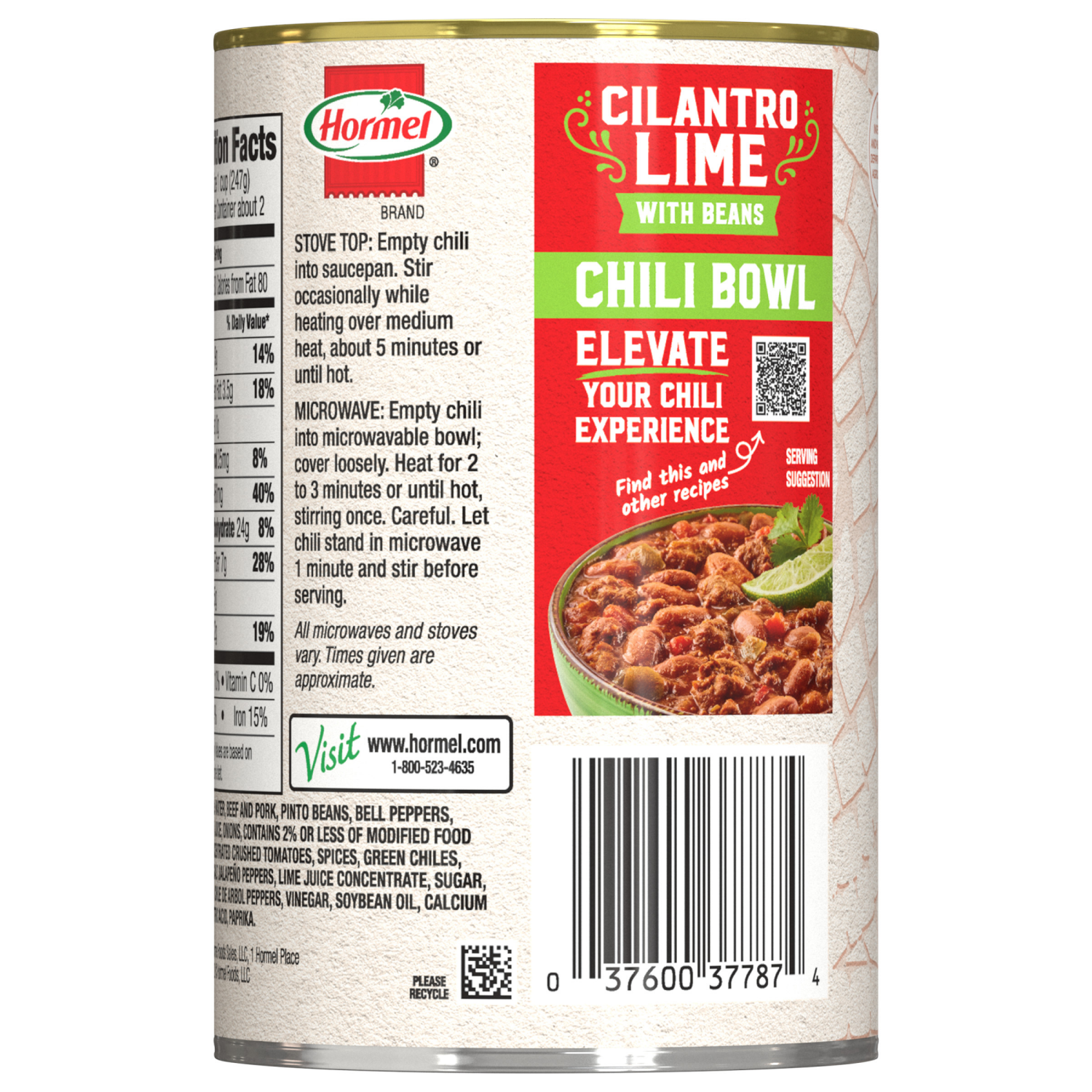slide 2 of 8, Hormel HORMEL Cilantro Lime Chili with Beans 15oz, 15 oz