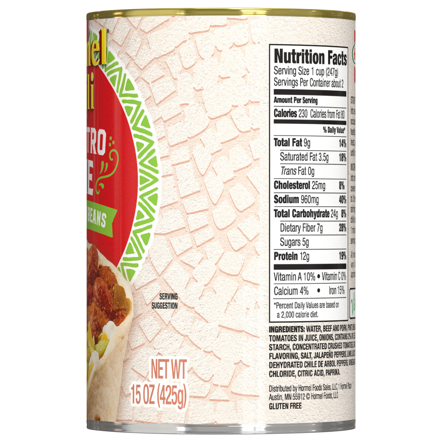 slide 5 of 8, Hormel HORMEL Cilantro Lime Chili with Beans 15oz, 15 oz