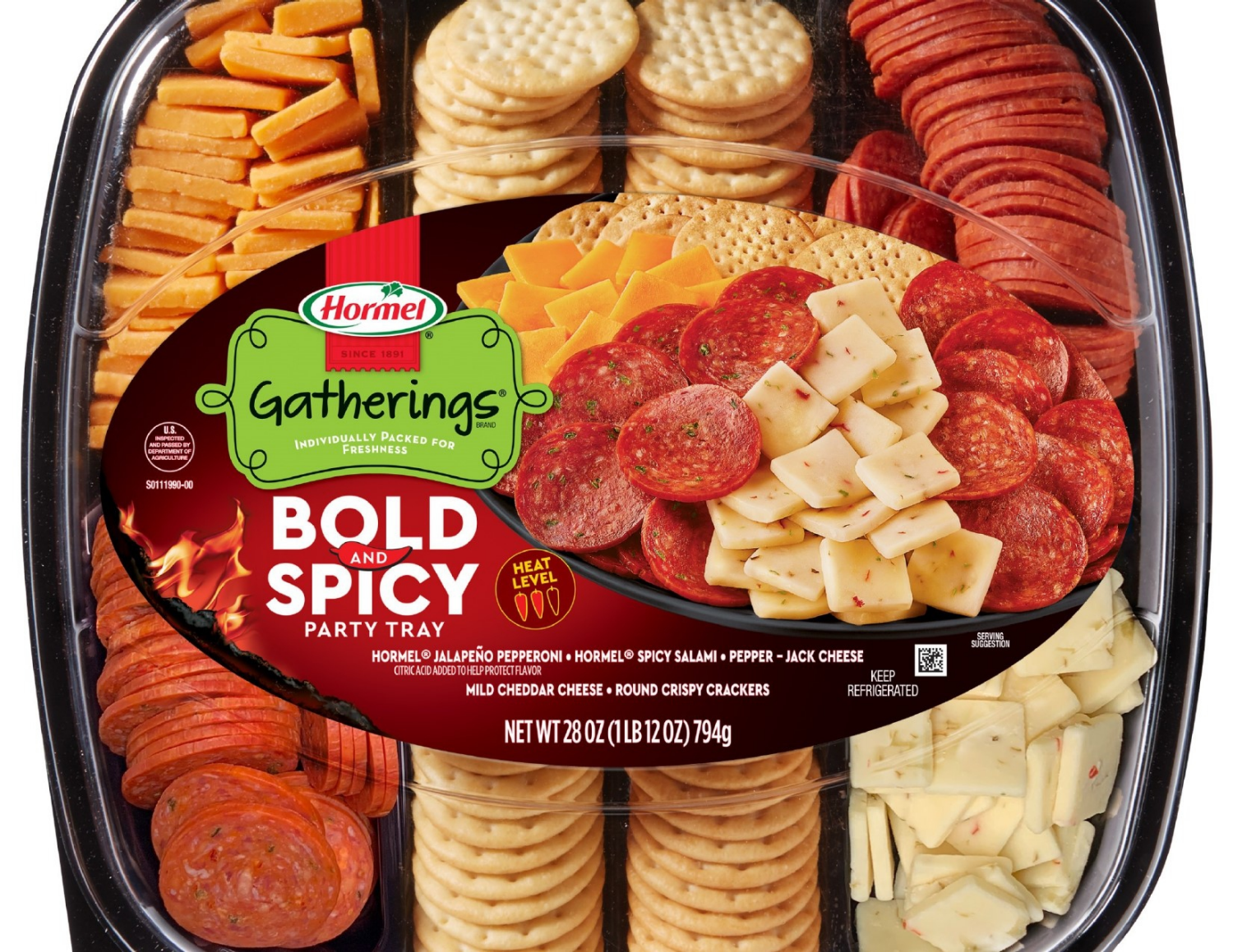 slide 1 of 5, Hormel Gatherings Bold and Spicy Party Tray 28 oz, 28 oz