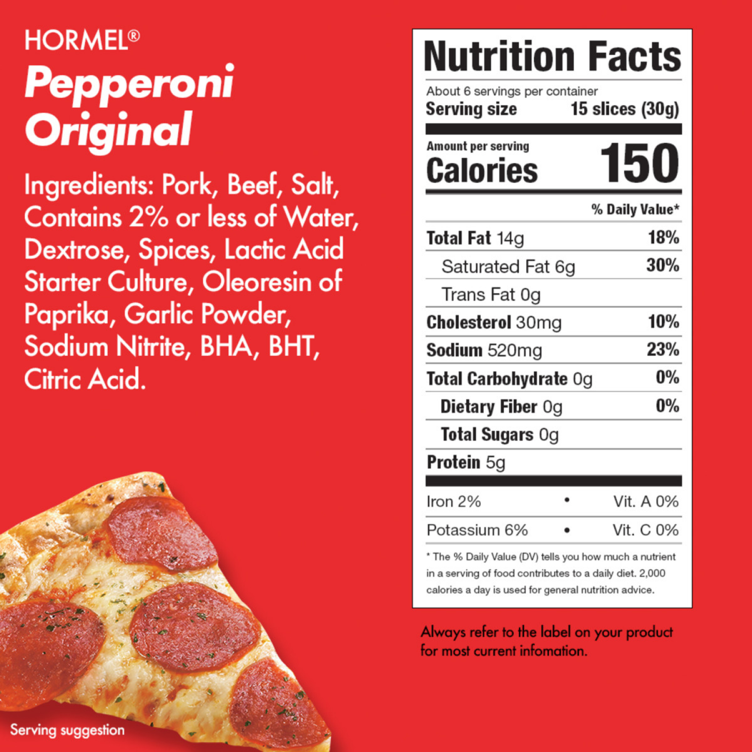 slide 3 of 4, HORMEL Original Pepperoni, 6 oz
