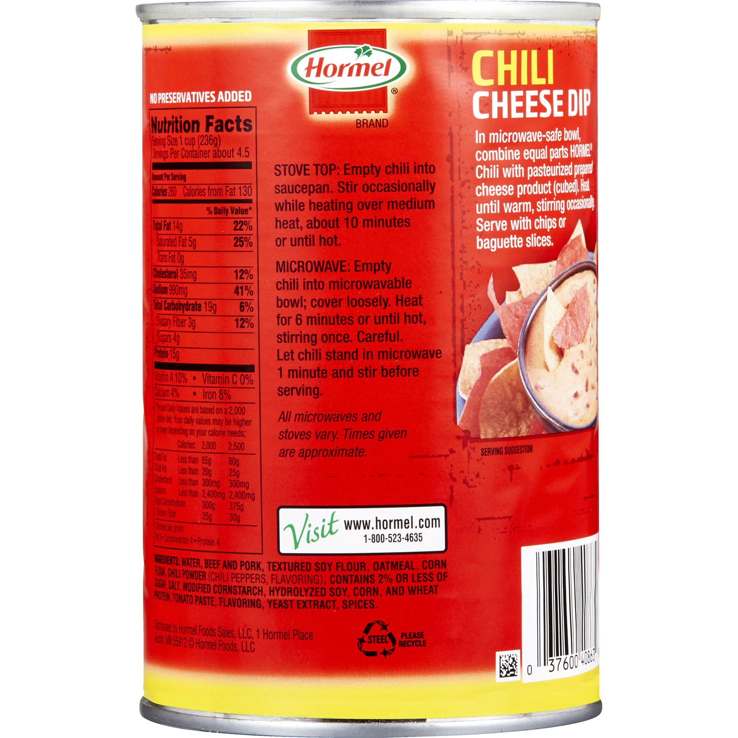slide 3 of 3, Hormel Chili 38 oz, 38 oz