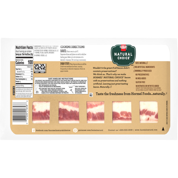 slide 20 of 25, Hormel Natural Choice Original Uncured Bacon, 12 oz, 12 oz