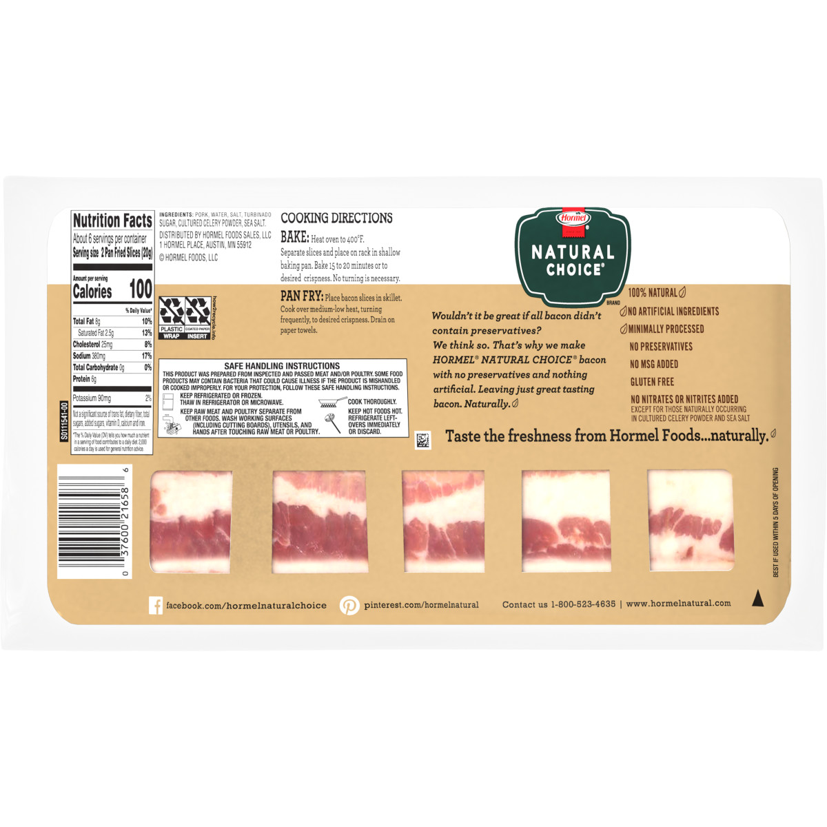 slide 21 of 25, Hormel Natural Choice Original Uncured Bacon, 12 oz, 12 oz