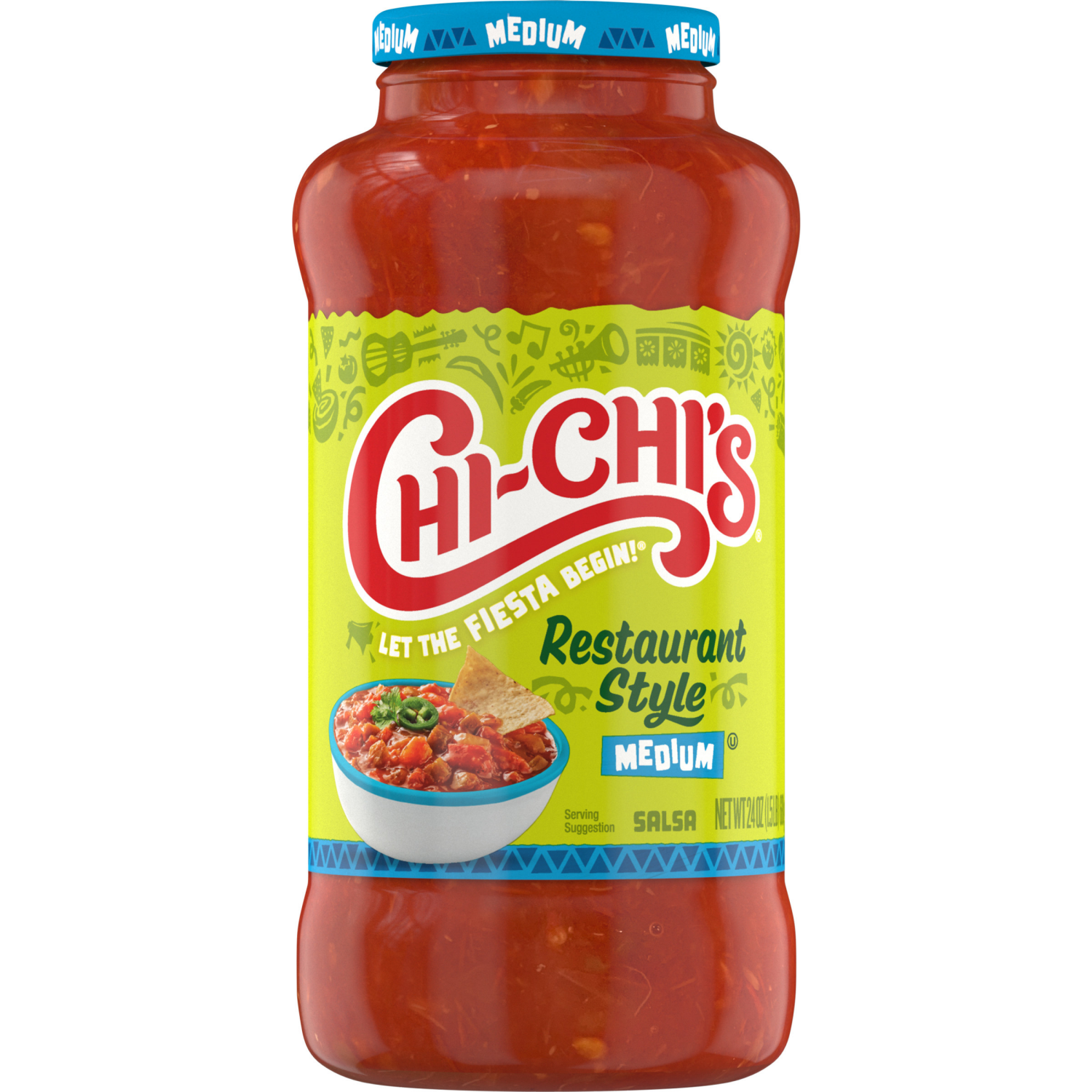 slide 1 of 3, CHI-CHI'S Salsa Medium, 24 oz