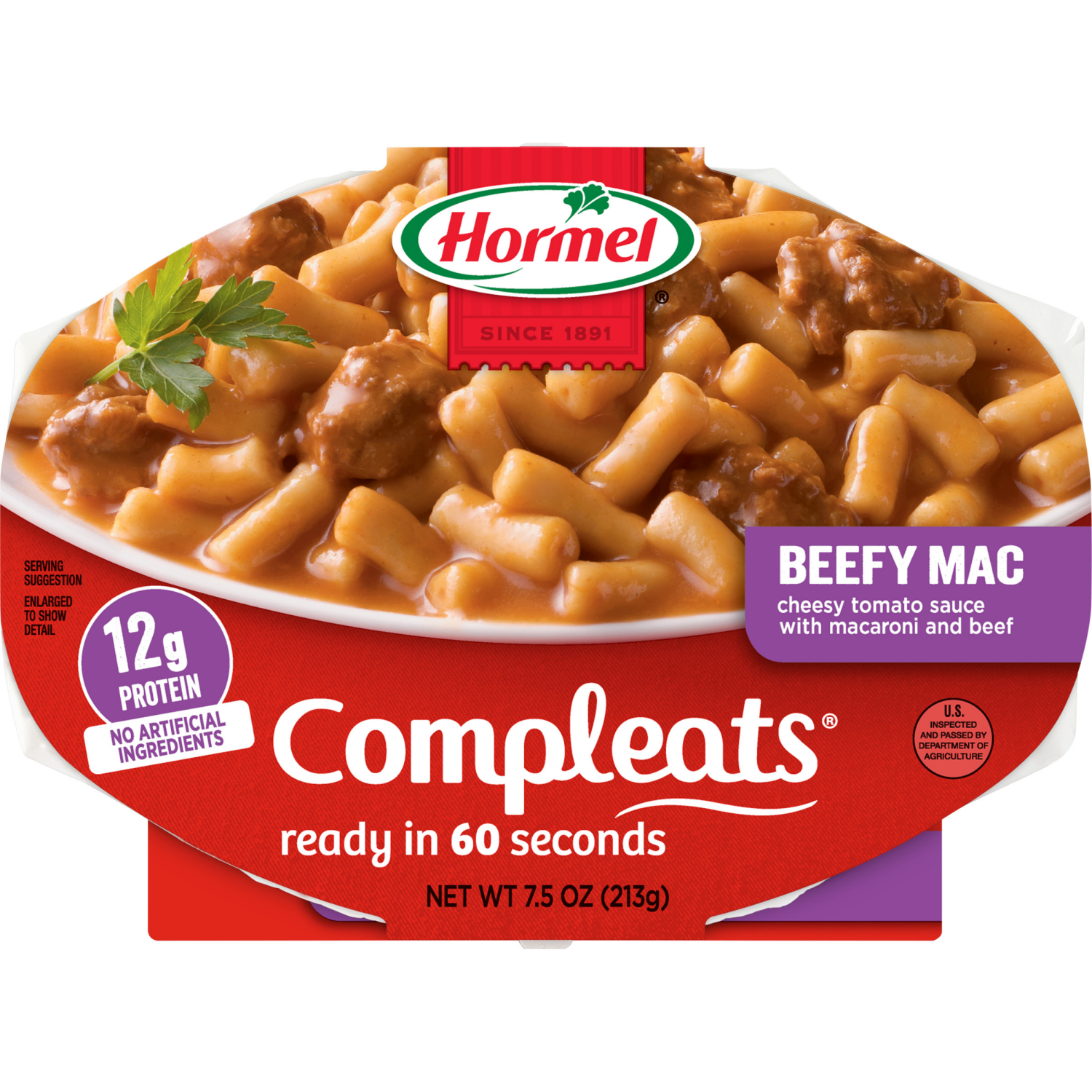 slide 1 of 4, Hormel® Compleats® Beefy Mac Microwave Meal, 7.5 oz