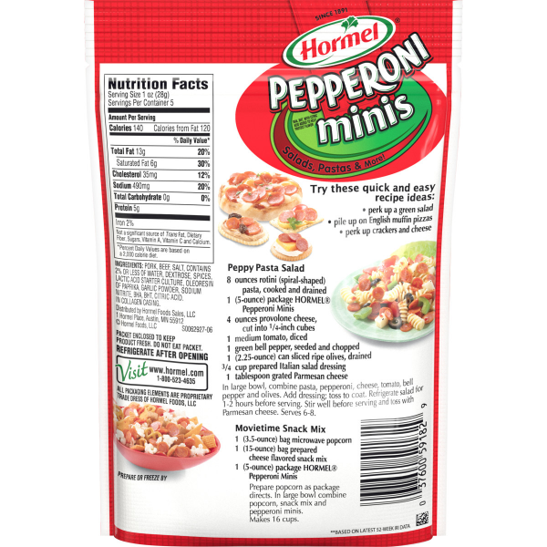 slide 12 of 13, Hormel Pepperoni Minis, 5 oz, 5 oz