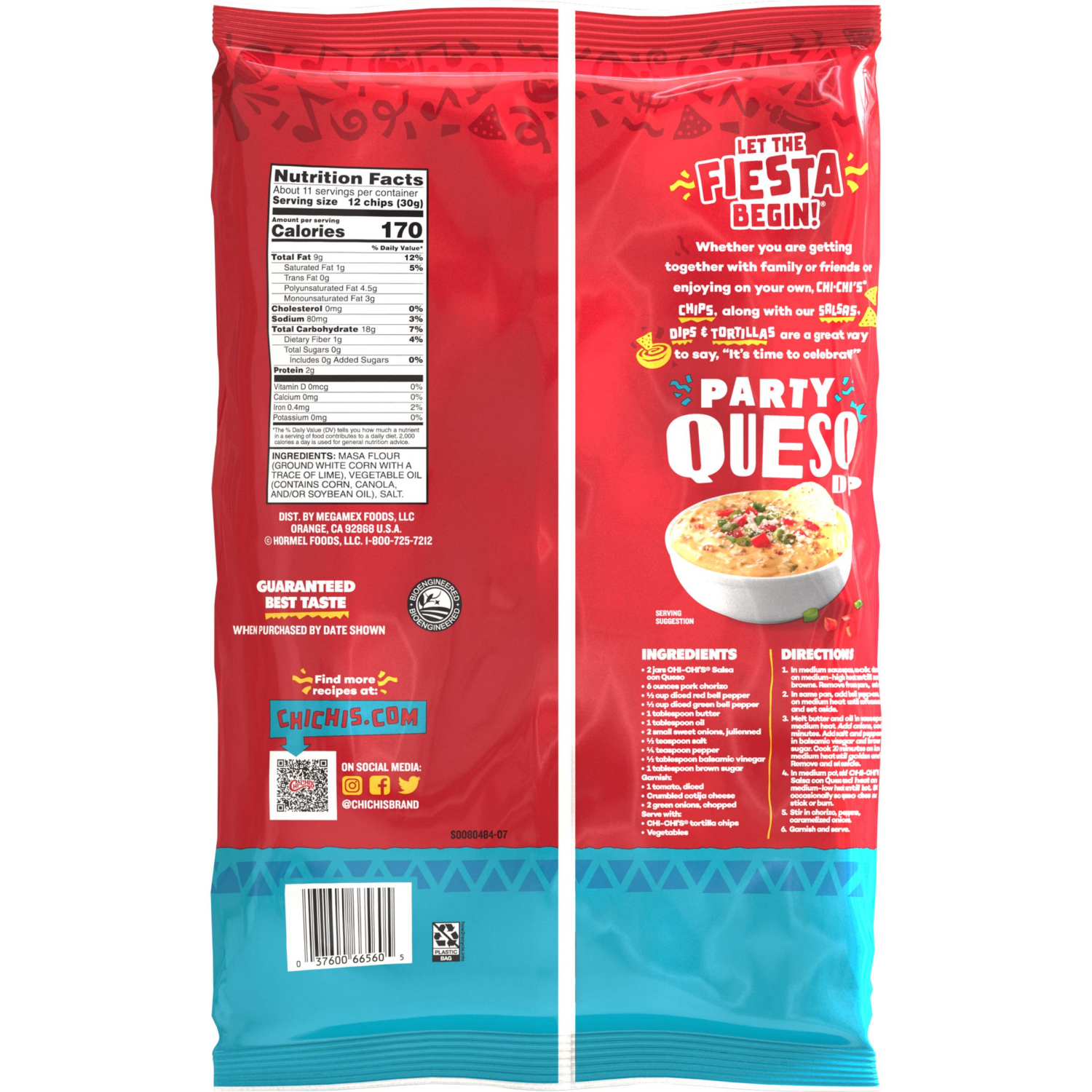 slide 2 of 2, Chi-Chi's Rounds Original White Corn Tortilla Chips, 11 oz