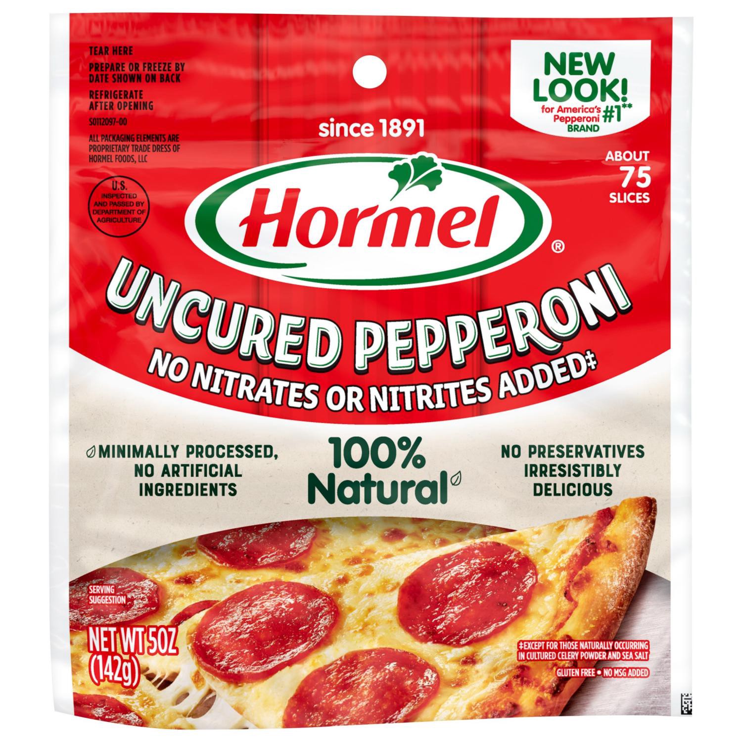 slide 1 of 8, Hormel Uncured Pepperoni, 5 Oz, 5 oz