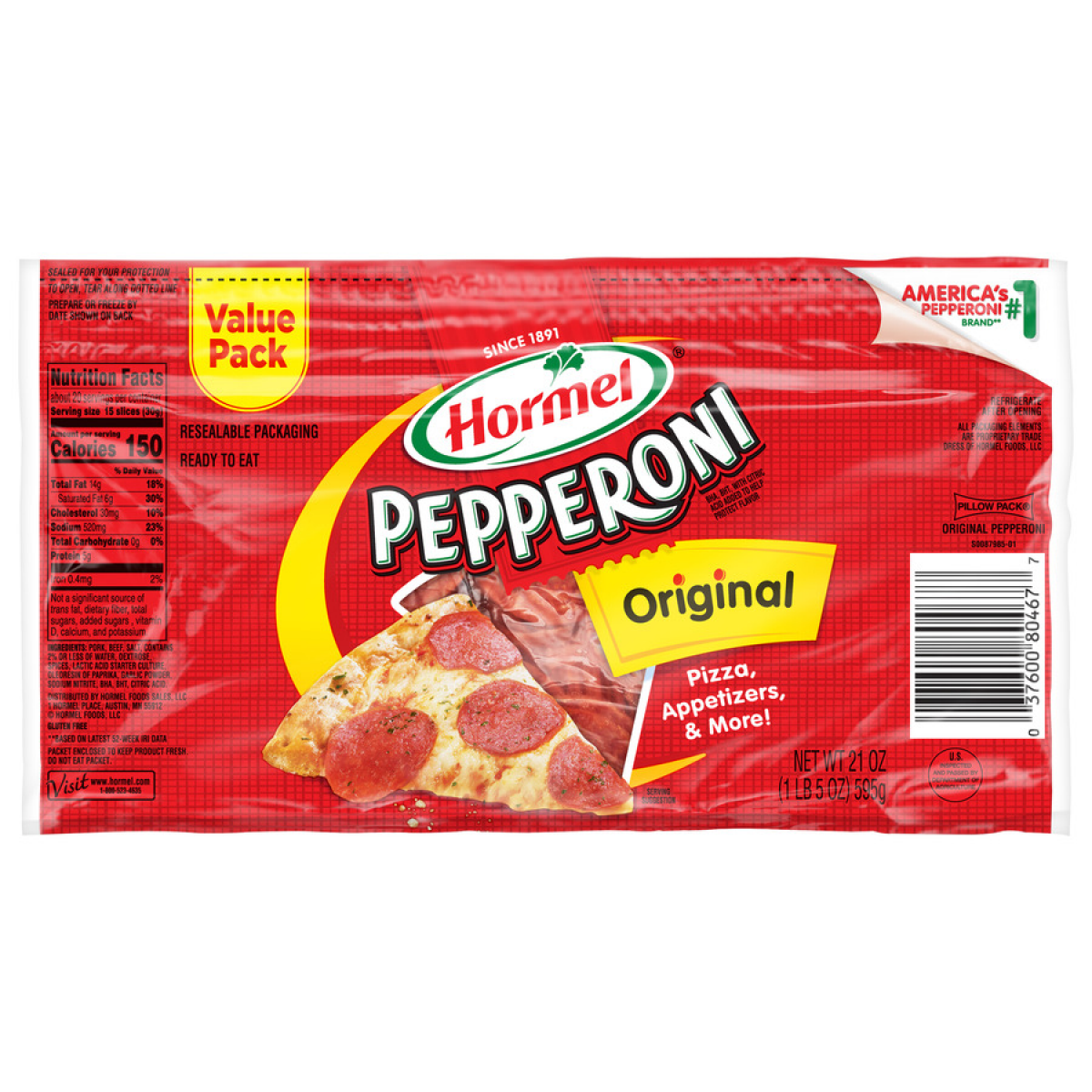 slide 1 of 13, Hormel Original Pepperoni, 21 oz, 21 oz