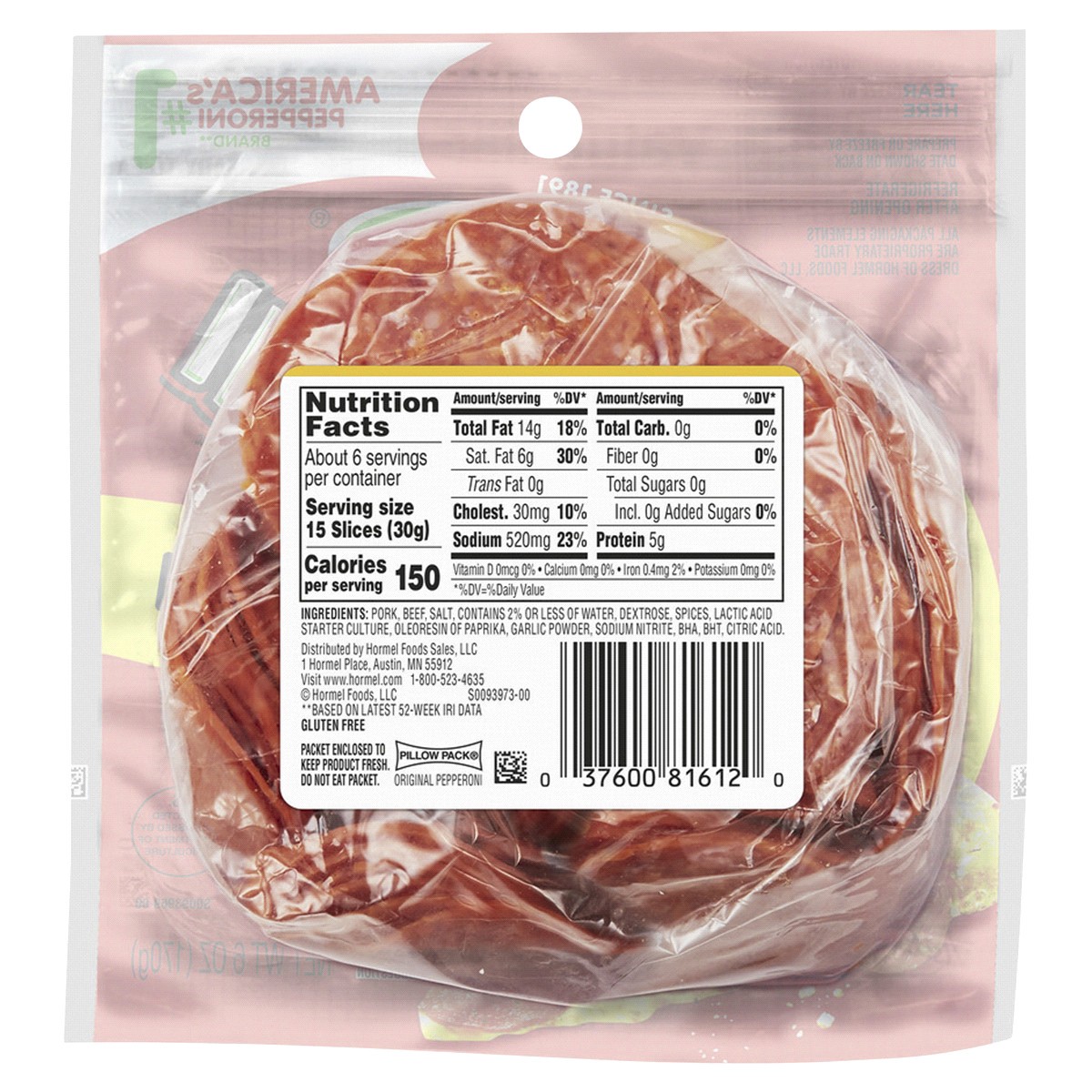 slide 2 of 2, HORMEL Pepperoni HORMEL Original Pepperoni, 6 oz
