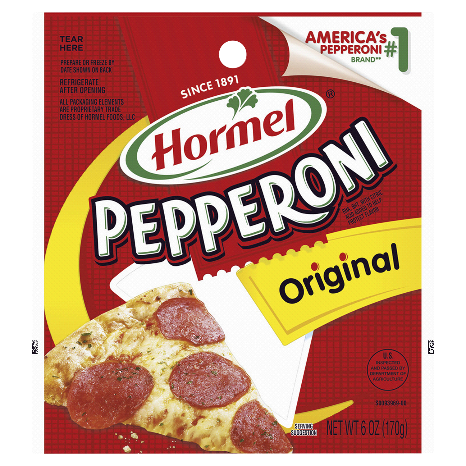 slide 1 of 2, HORMEL Pepperoni HORMEL Original Pepperoni, 6 oz