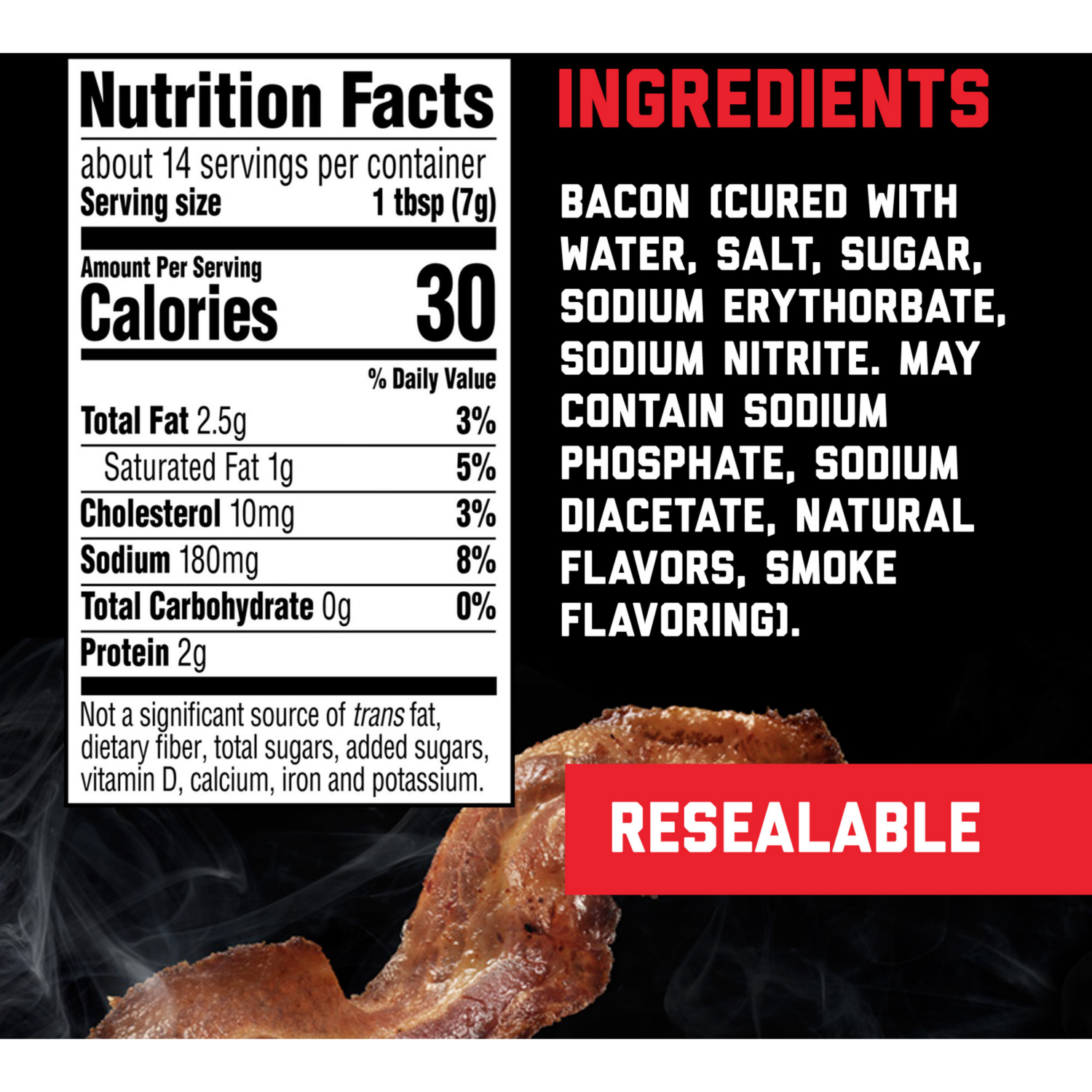 slide 3 of 4, Black Label Chopped Bacon 3.5 oz, 3.5 oz