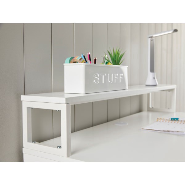 slide 2 of 2, Office Depot Brand 4-Compartment Desktop Storage Organizer, White, 1 ct