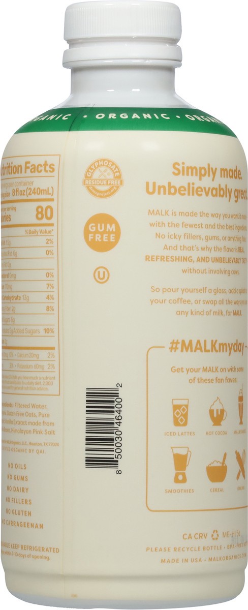 slide 8 of 11, MALK Vanilla Oat, 28 fl oz