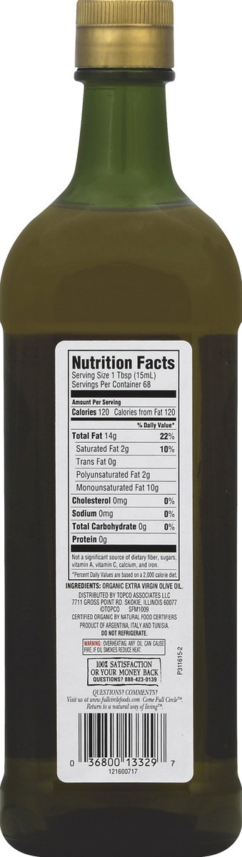 slide 6 of 6, Full Circle Market Organic Extra Virgin Olive Oil, 34 fl oz