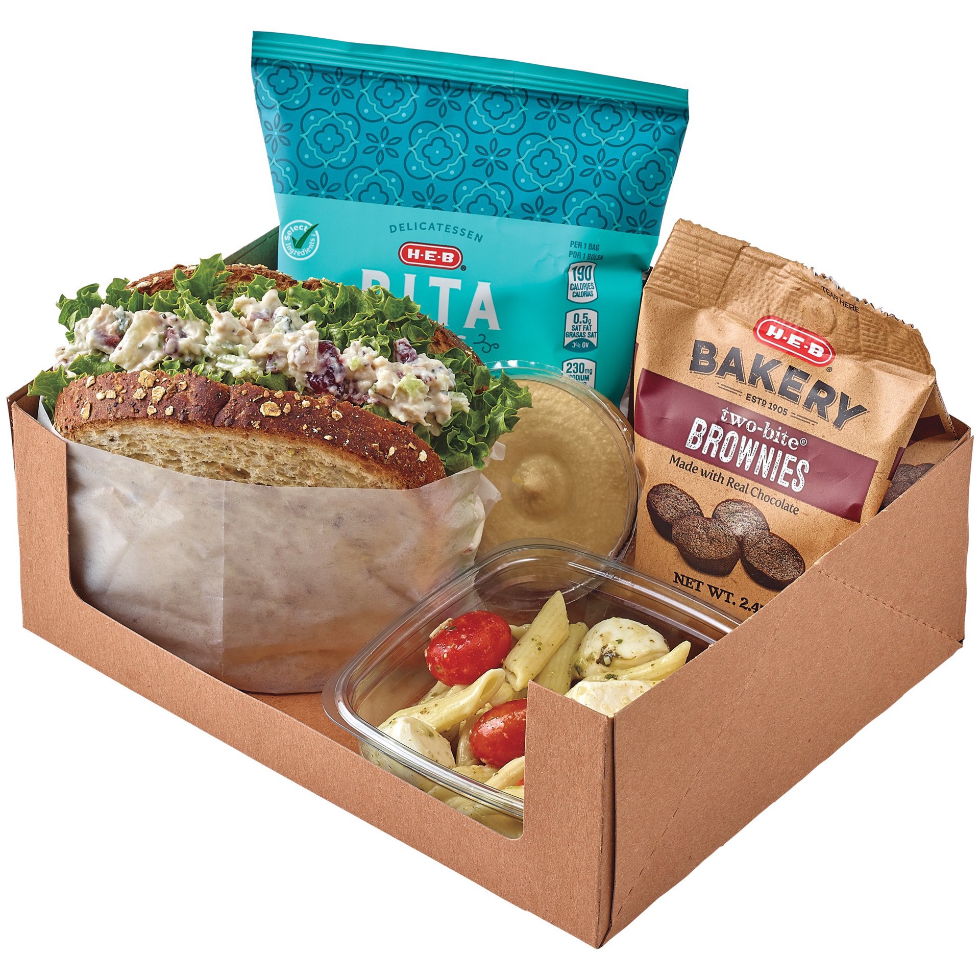 slide 1 of 1, H-E-B Deli Boxed Lunch - Cranberry Pecan Turkey Salad Sandwich, 1 ct