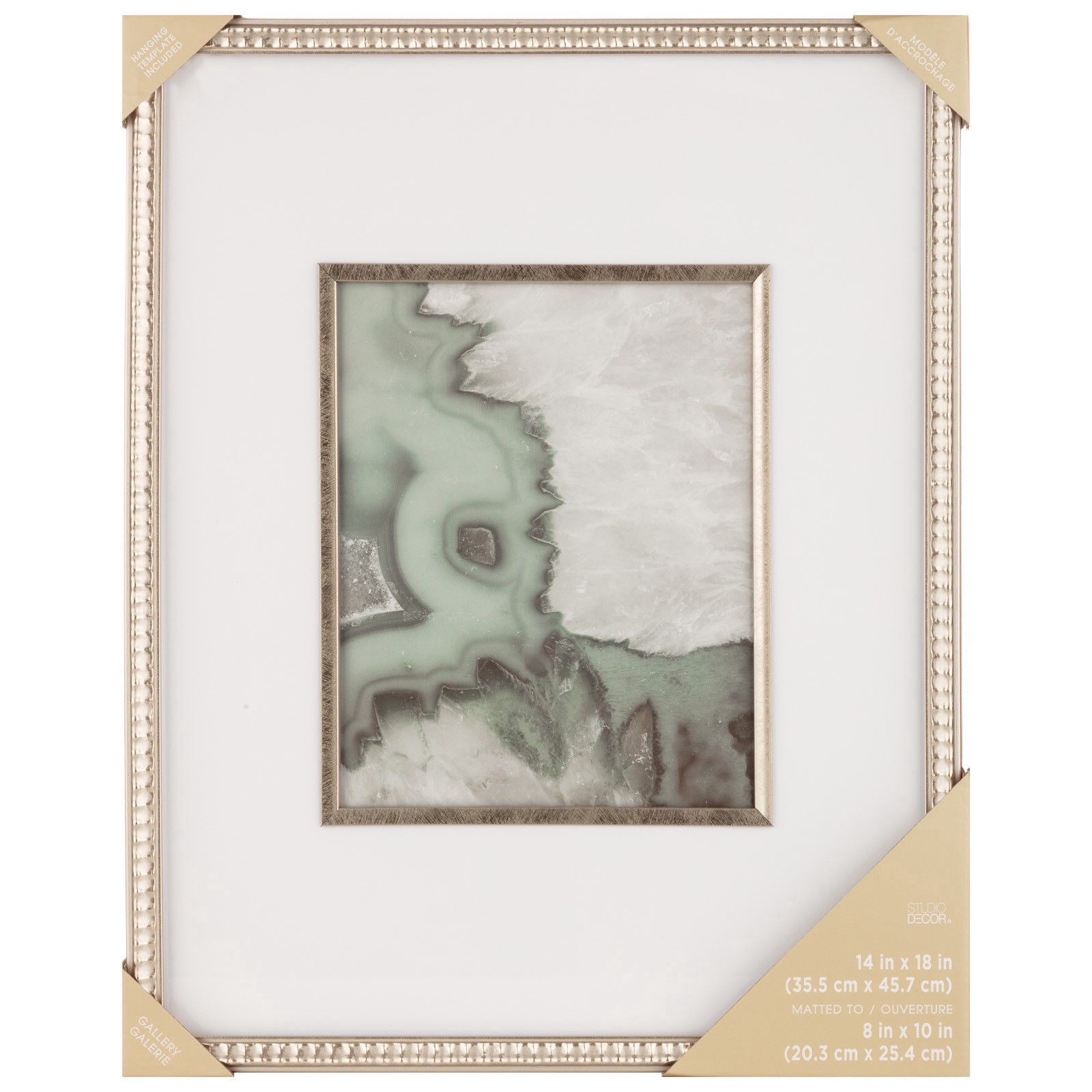 slide 3 of 6, Gallery Metallic Gold Scalloped Frame With Mat By Studio Decor, 8 in x 10 in mat
