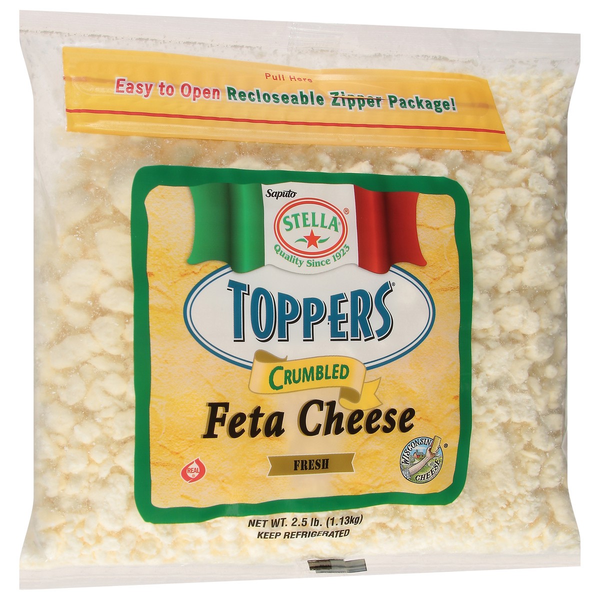 slide 2 of 14, Stella Toppers Crumbled Feta Cheese 2.5 lb, 2.5 lb