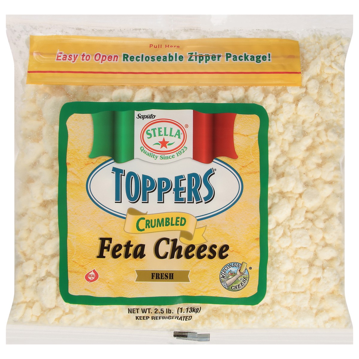 slide 14 of 14, Stella Toppers Crumbled Feta Cheese 2.5 lb, 2.5 lb