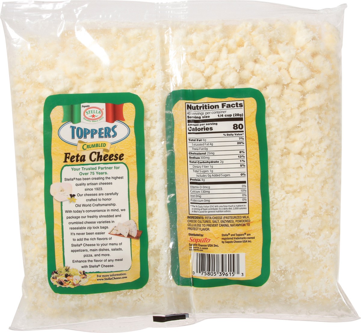 slide 5 of 14, Stella Toppers Crumbled Feta Cheese 2.5 lb, 2.5 lb