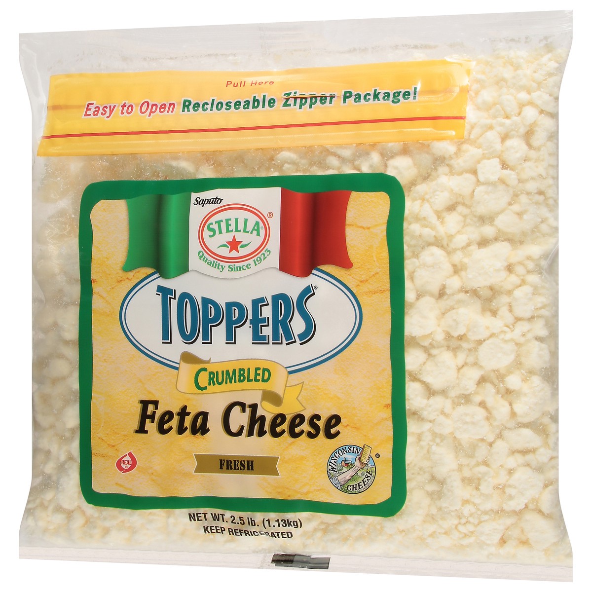 slide 9 of 14, Stella Toppers Crumbled Feta Cheese 2.5 lb, 2.5 lb