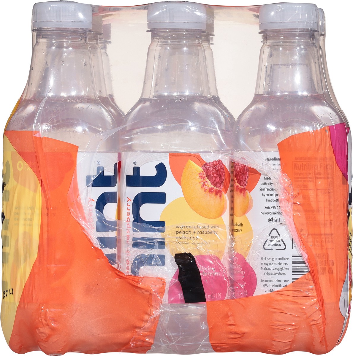 slide 12 of 13, Hint Peach Raspberry Water 12 - 16 fl oz Bottles, 12 ct