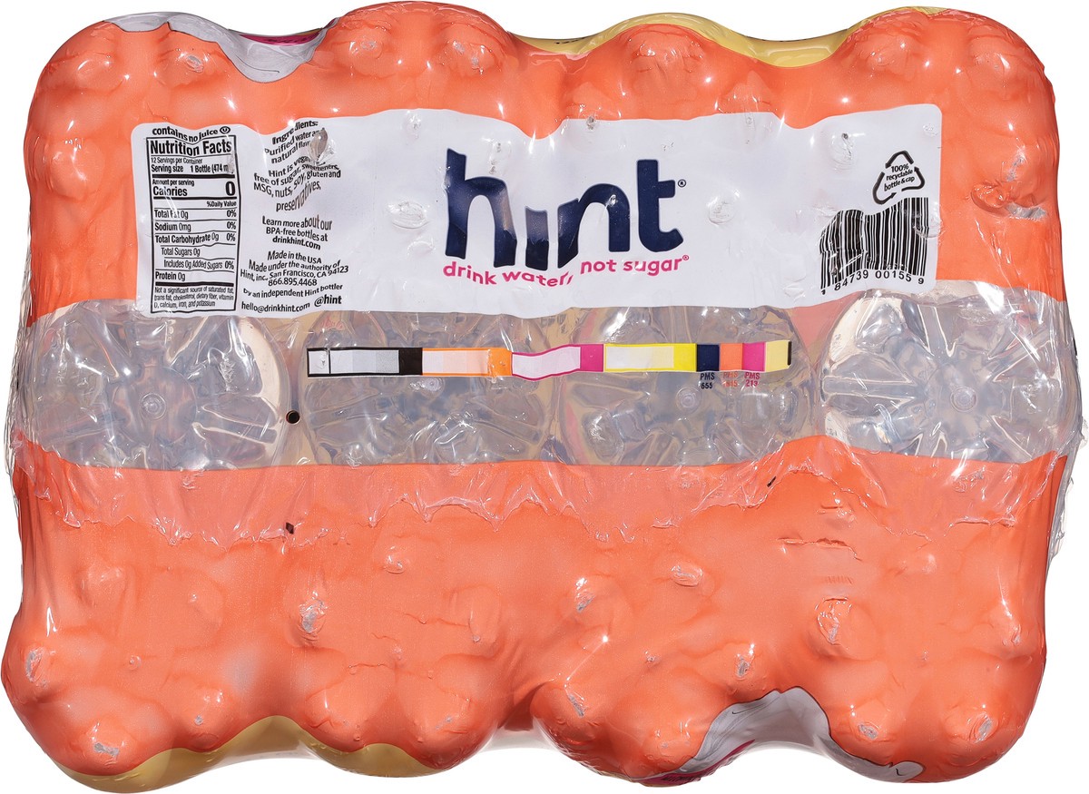 slide 11 of 13, Hint Peach Raspberry Water 12 - 16 fl oz Bottles, 12 ct