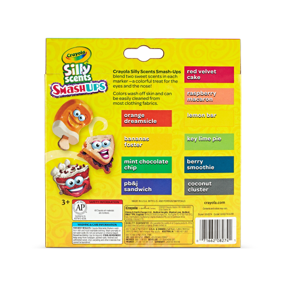 Crayola Silly Scents Dual Ended Markers, Sweet Scented Markers, 10