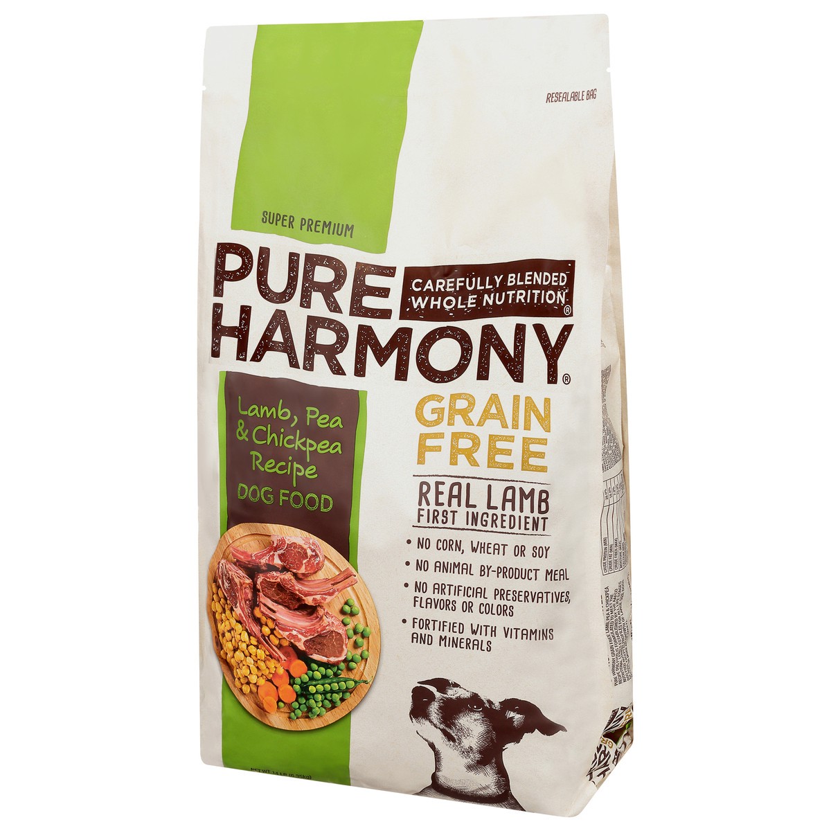 slide 3 of 9, Pure Harmony Grain Free Super Premium Lamb, Pea & Chickpea Recipe Dog Food 14 lb, 14 lb