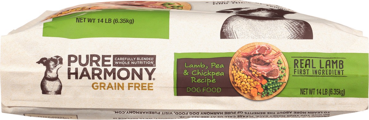 slide 4 of 9, Pure Harmony Grain Free Super Premium Lamb, Pea & Chickpea Recipe Dog Food 14 lb, 14 lb