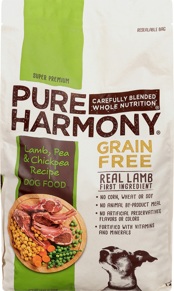 slide 6 of 9, Pure Harmony Grain Free Super Premium Lamb, Pea & Chickpea Recipe Dog Food 14 lb, 14 lb