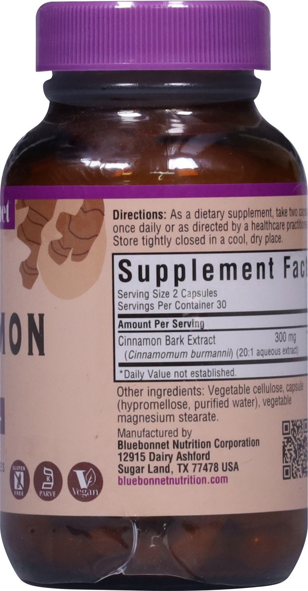 slide 7 of 14, Bluebonnet Nutrition Cinnamon 60 Vegetable Capsules, 60 ct