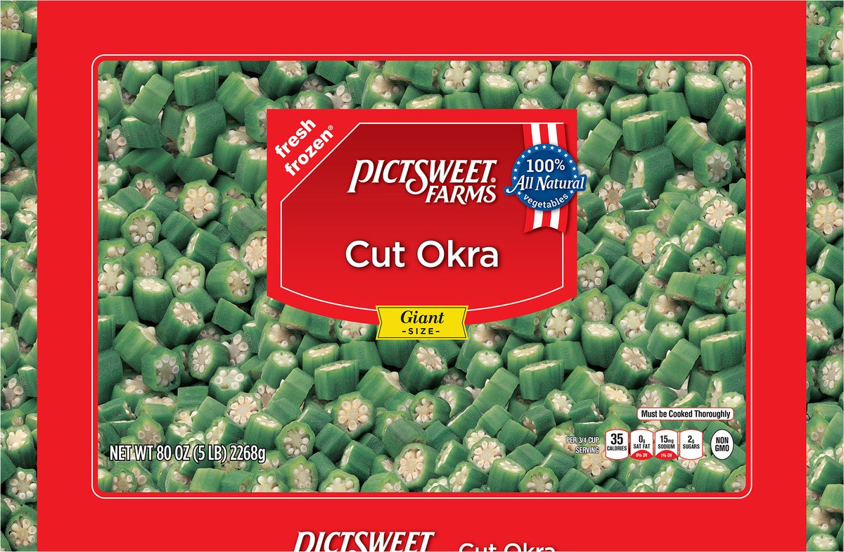 slide 2 of 3, PictSweet Okra, 80 oz