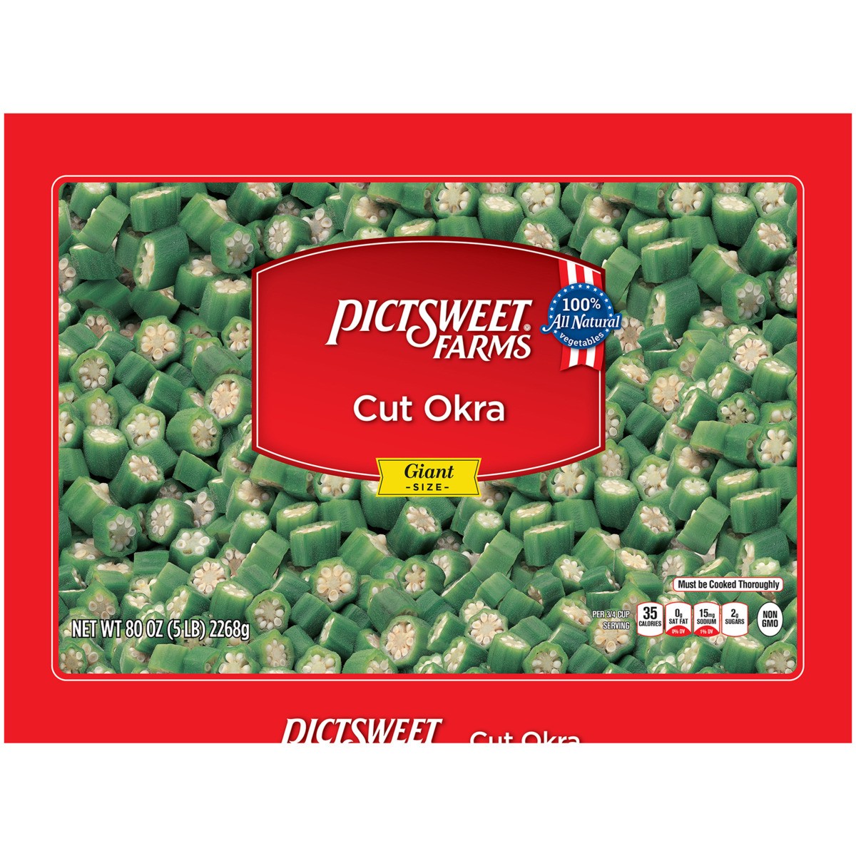 slide 1 of 3, PictSweet Okra, 80 oz