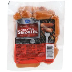 Kroger Smoked Sausage Cocktail Smokies Pork and Beef Links 14 oz