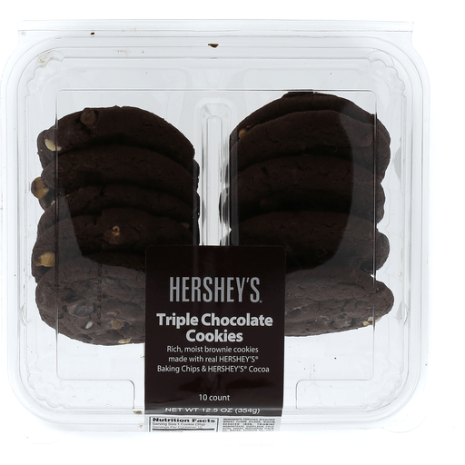 slide 1 of 5, Hershey's Triple Chocolate Chip Cookies, 10 ct
