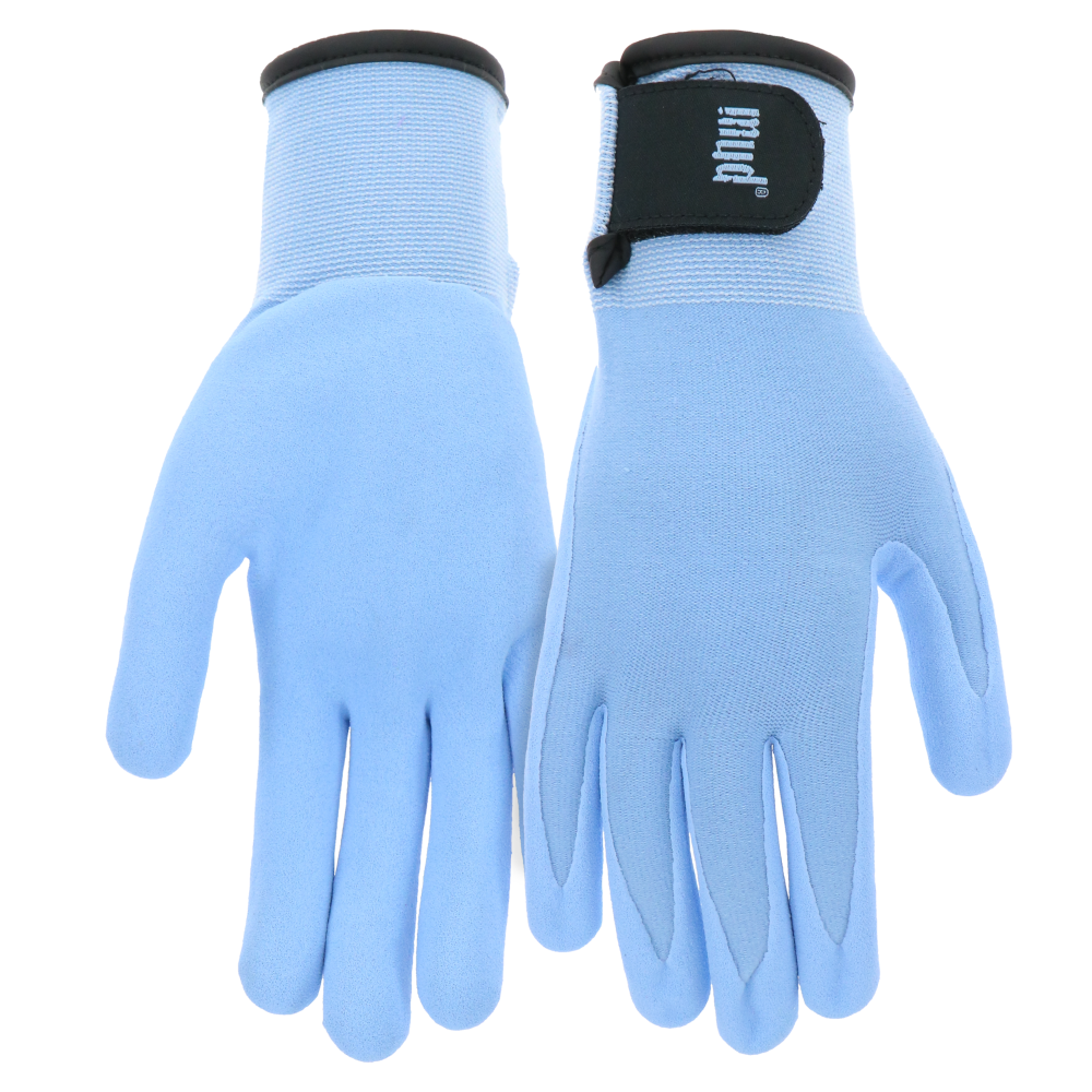 slide 1 of 1, Mud Grip Gardening Gloves - Powder Blue, 1 ct