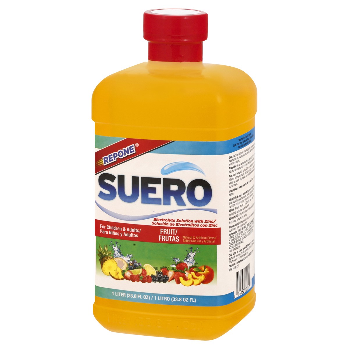 slide 8 of 10, Repone Suero Suero Fruit Electrolyte Solution with Zinc 33.8 fl oz, 33.8 fl oz