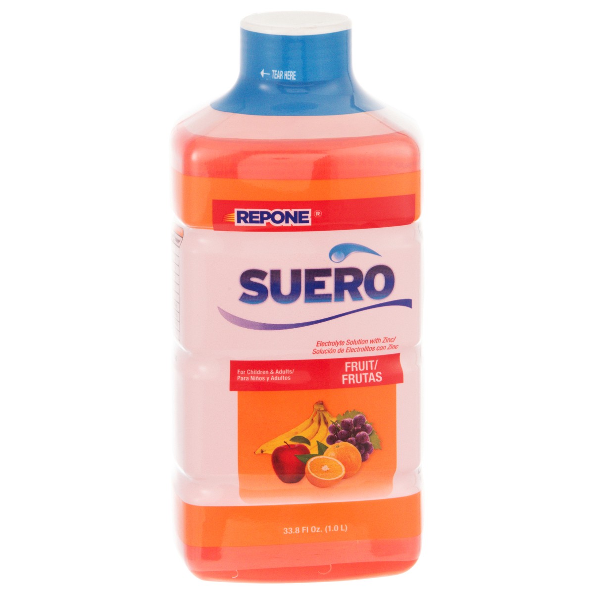 slide 1 of 10, Repone Suero Suero Fruit Electrolyte Solution with Zinc 33.8 fl oz, 33.8 fl oz