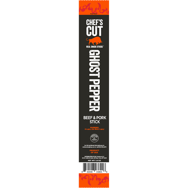 slide 1 of 1, Chef's Cut Real Snack Stick Ghost Pepper, 1 oz