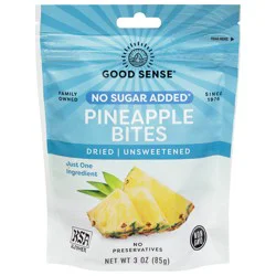 Good Sense Unsweetened Dried Pineapple Bites 3 oz
