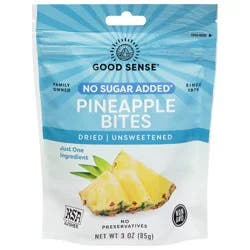 Good Sense Unsweetened Dried Pineapple Bites 3 oz