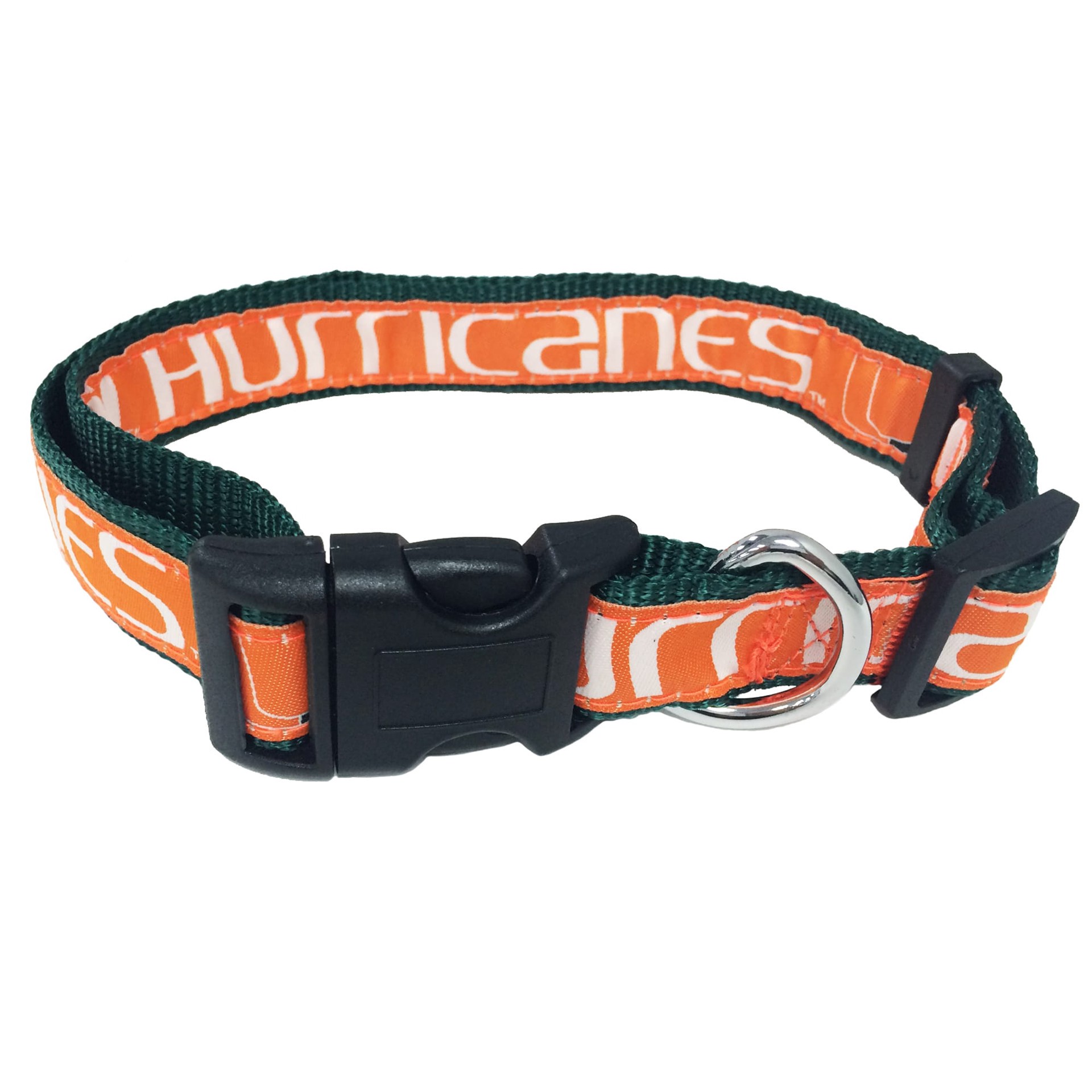 slide 1 of 1, Pets First Miami Hurricanes Collar, MED