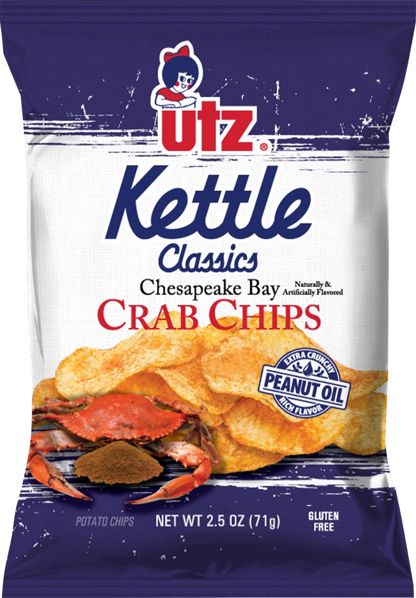 slide 4 of 10, Utz Kettle Classics Crab Chips, 2.5 oz