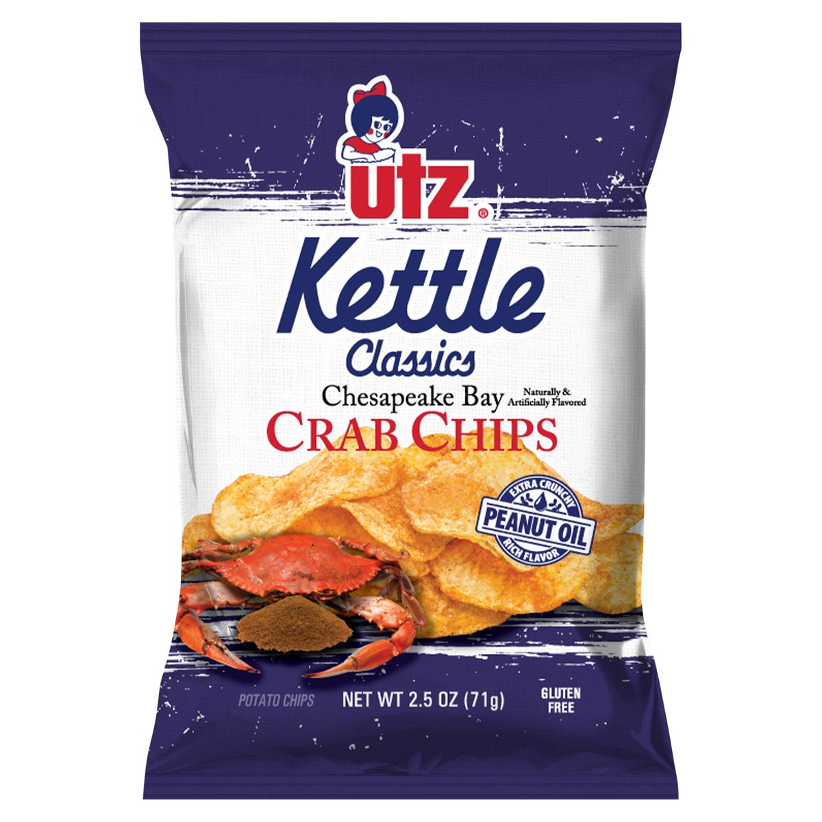 slide 1 of 10, Utz Kettle Classics Crab Chips, 2.5 oz