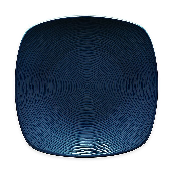 slide 1 of 1, Noritake Navy on Navy Swirl Square Salad Plate, 1 ct