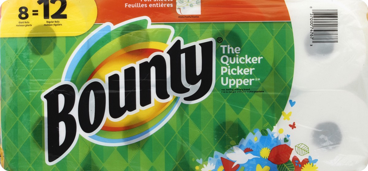 slide 5 of 5, Bounty Paper Towels 8 ea, 8 ct