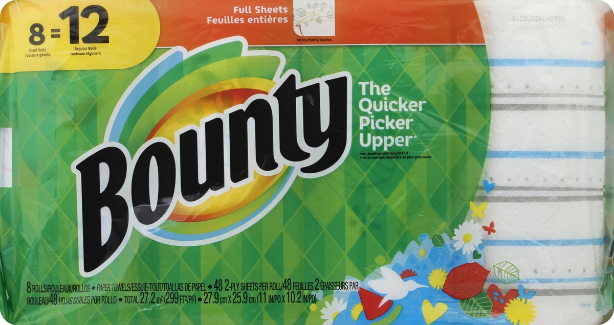 slide 1 of 5, Bounty Paper Towels 8 ea, 8 ct