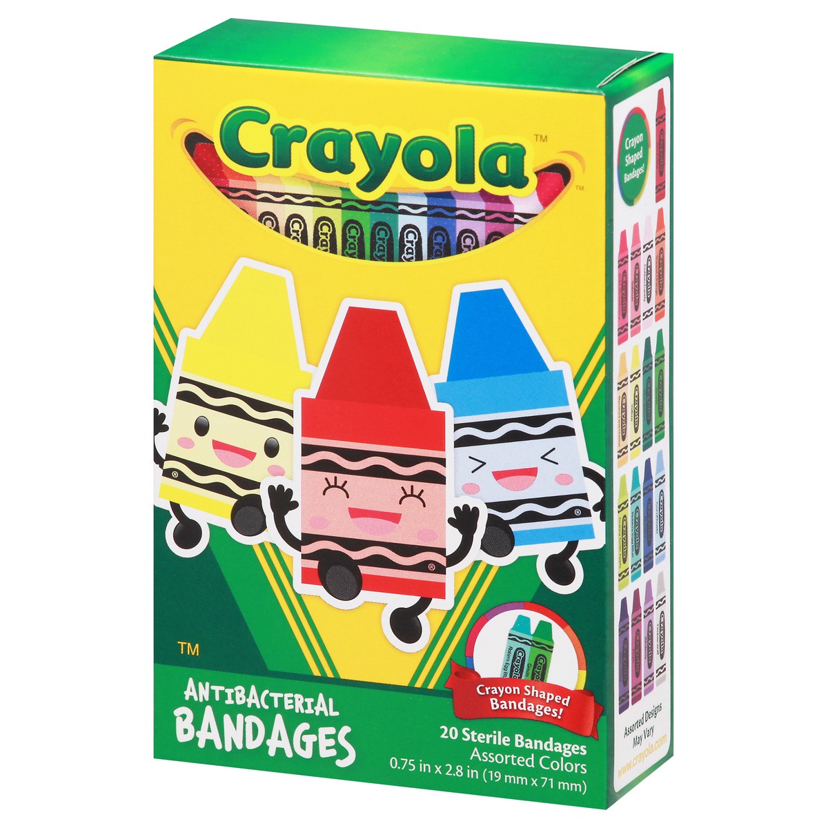 slide 2 of 12, Crayola Assorted Colors Antibacterial Bandages 20 ea, 20 ct