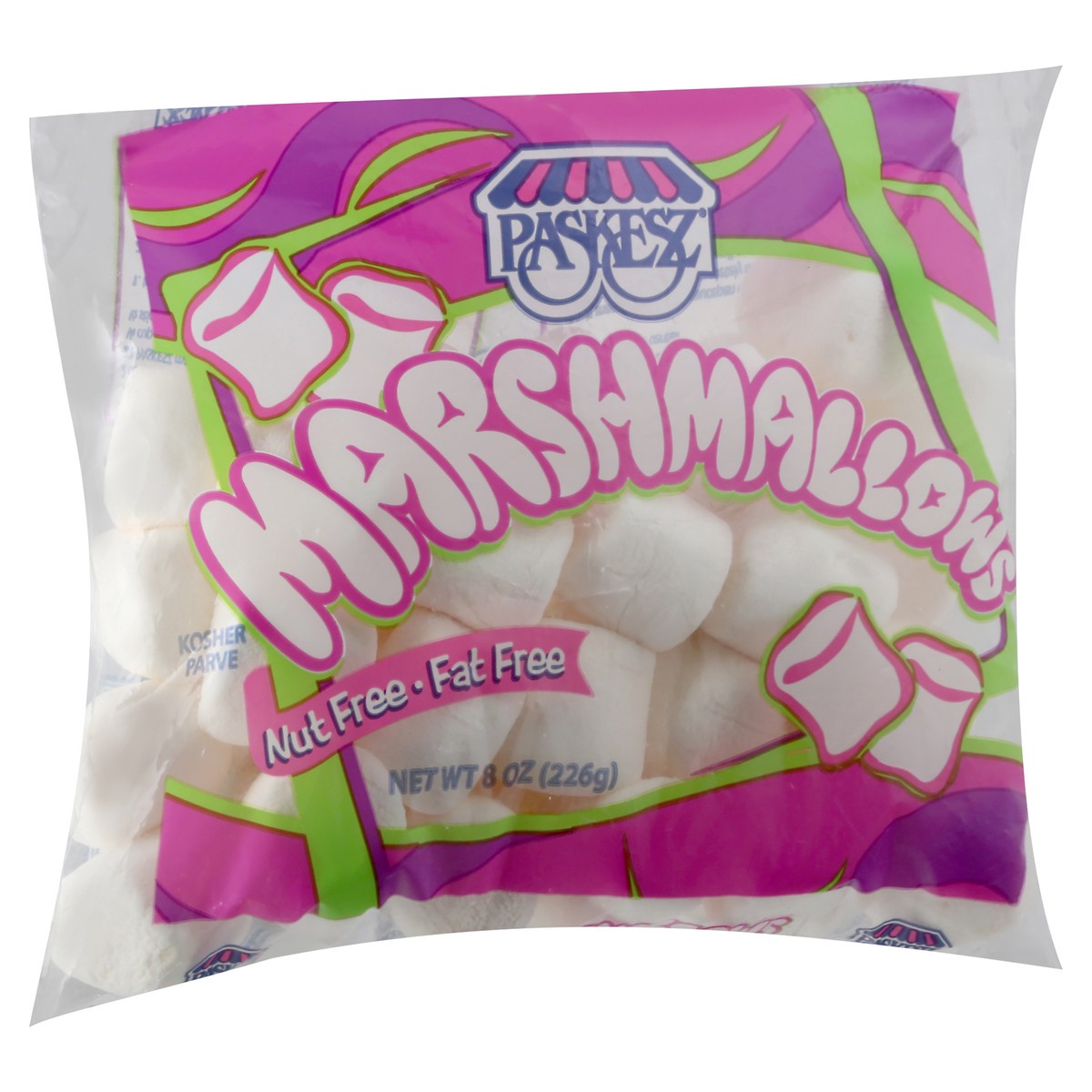 slide 5 of 9, Paskesz Fat Free Marshmallows, 8 oz